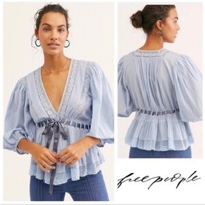 Free People Cotton Favorite Romance Tunic Blouse